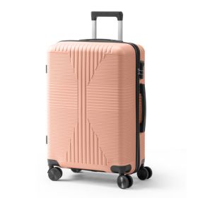 Non-TSA customs lock single 24-inch PP trolley case, pink