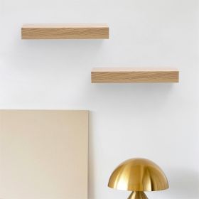 Floating Shelves 11.8" Wall Mounted Wood Shelves for Bathroom, Bedroom, Living Room, Kitchen