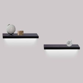 Floating Shelves 18.11" Wall Mounted Wood Shelves for Bathroom, Bedroom, Living Room, Kitchen