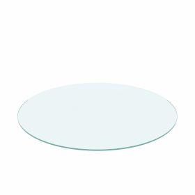 20" Inch Round Tempered Glass Table Top Clear Glass 1/4" Inch Thick Flat Polished Edge