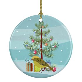 Lizard Canary Merry Christmas Ceramic Ornament Christmas Tree Hanging Decorations for Home Christmas Holiday, Party, Gift, 3 in, Multicolor