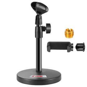 5 Core Mic Stand 3 in 1 Desktop Microphone Stands Adjustable Table Microfono Holder w Phone Clamp - MS RBS BOOM